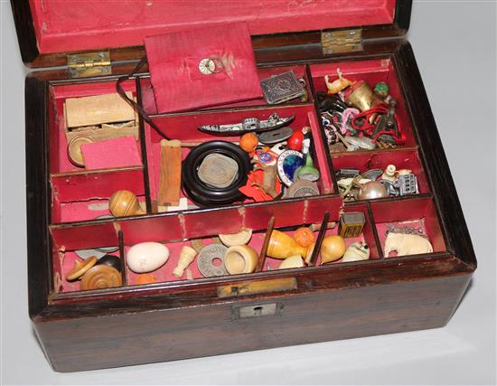 A box of assorted curios.